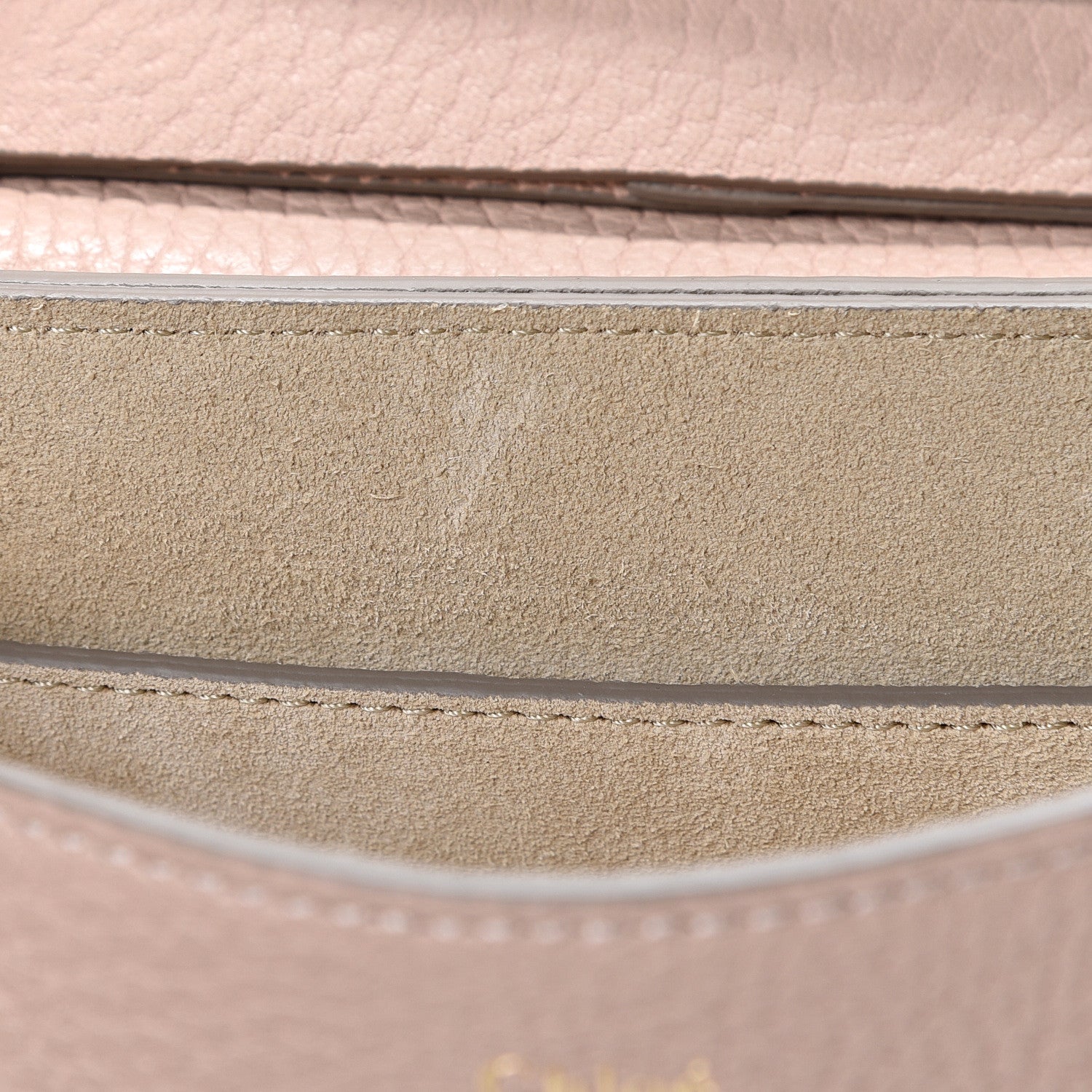 Chloe Grained Lambskin Mini Drew Shoulder Bag Cement Pink 8 of 11