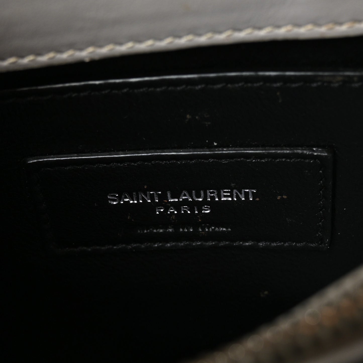 Calfskin Y Quilted Monogram Small Loulou Chain Satchel Granite