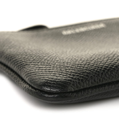 Balenciaga Grained Calfskin Coin Card Holder Black 7 of 9