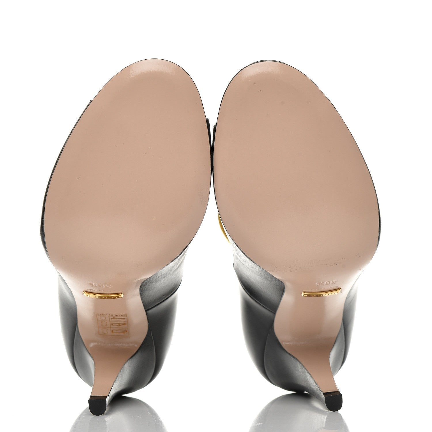 Gucci Nappa Lip Applique Pumps 38.5 Black 5 of 10