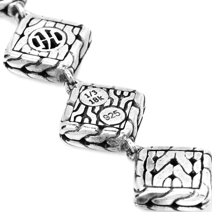 John Hardy Sterling Silver 18K Yellow Gold Palu Square Drop Earrings 4 of 4