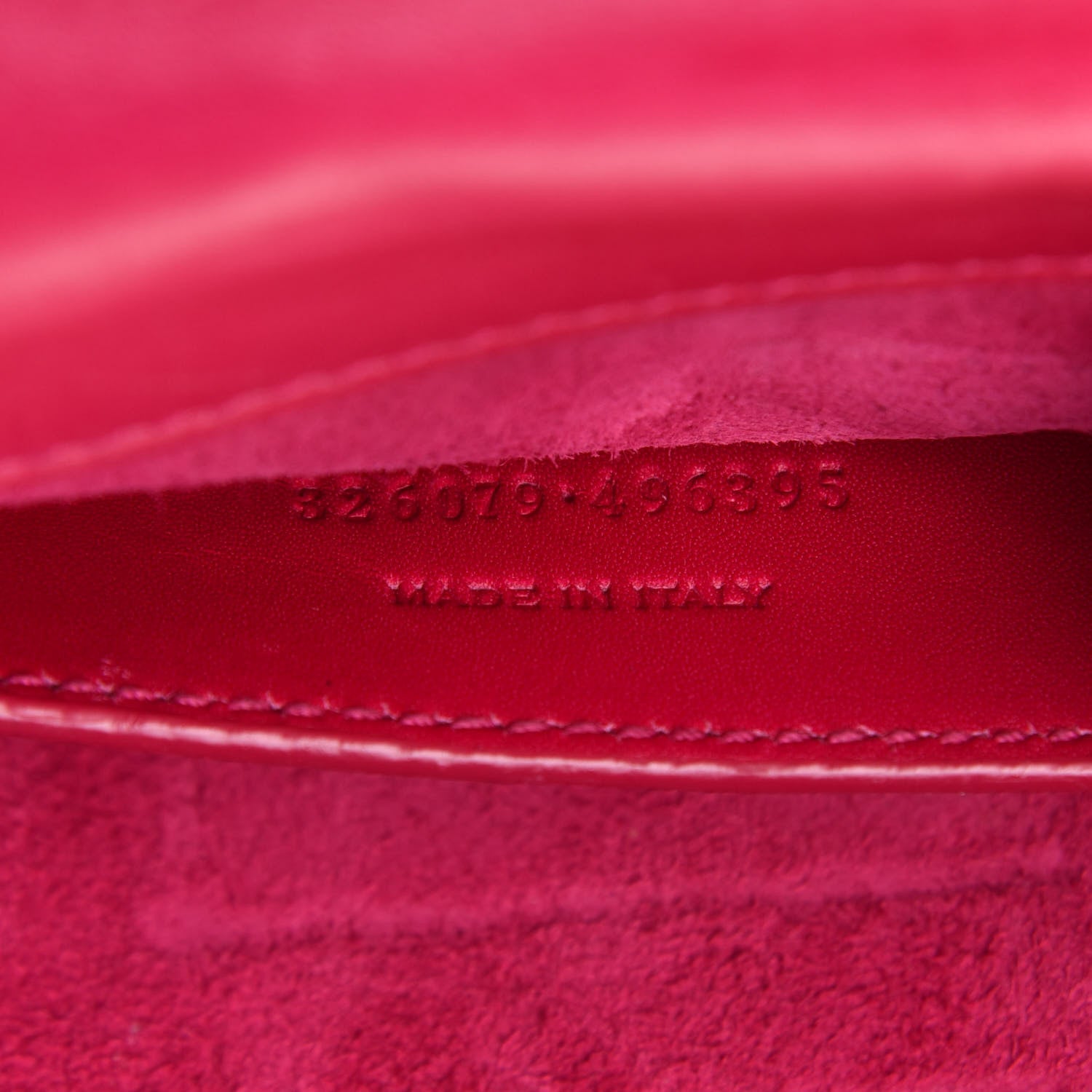 Saint Laurent Calfskin Classic Monogram Cassandre Clutch Fuchsia 7 of 12