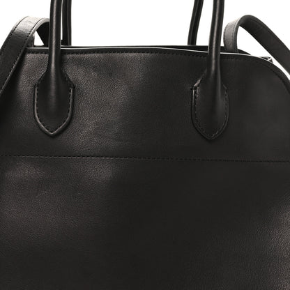 The Row Polished Saddle Calfskin Soft Margaux 12 Black 7 of 9