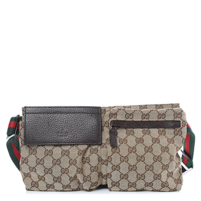 Gucci Monogram Web Belt Bag Dark Brown 1 of 8