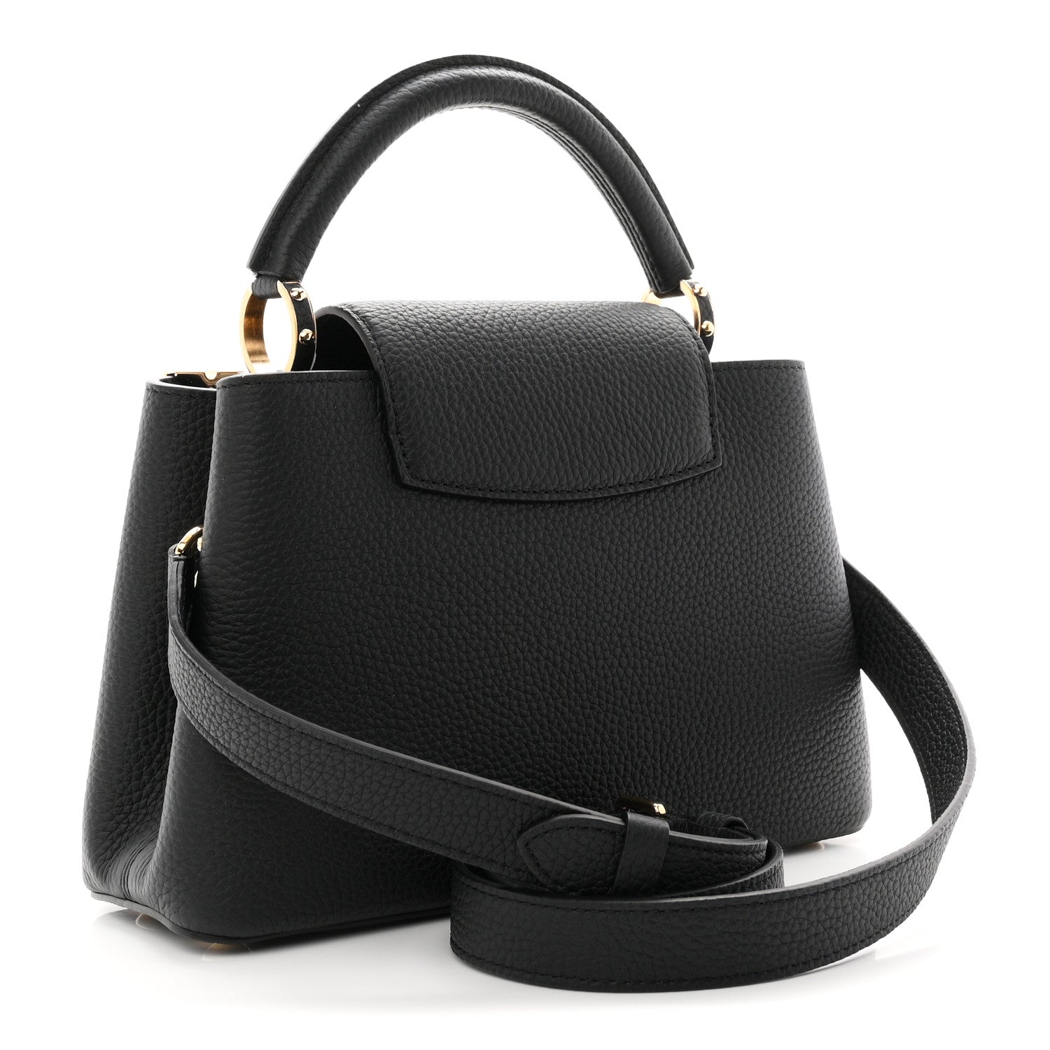 Louis Vuitton Taurillon Mother of Pearl Flowers Capucines BB Black 3 of 10