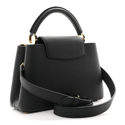 Louis Vuitton Taurillon Mother of Pearl Flowers Capucines BB Black 3 of 10