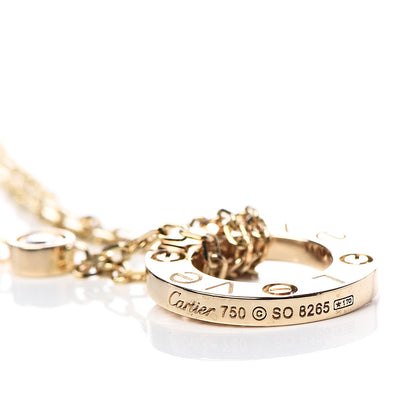 Cartier 18K Yellow Gold 2 Diamond LOVE Necklace 6 of 7