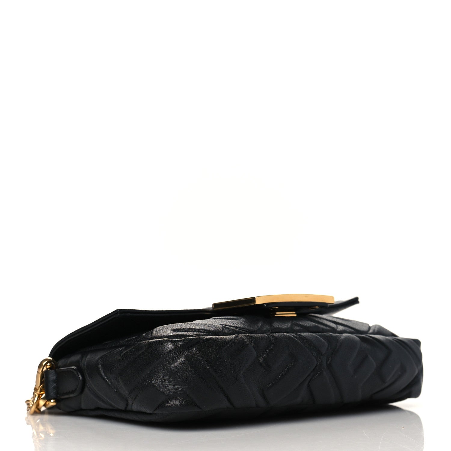 Fendi Nappa FF 1974 Embossed Mini Baguette Black 4 of 11