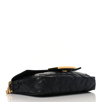 Fendi Nappa FF 1974 Embossed Mini Baguette Black 4 of 11