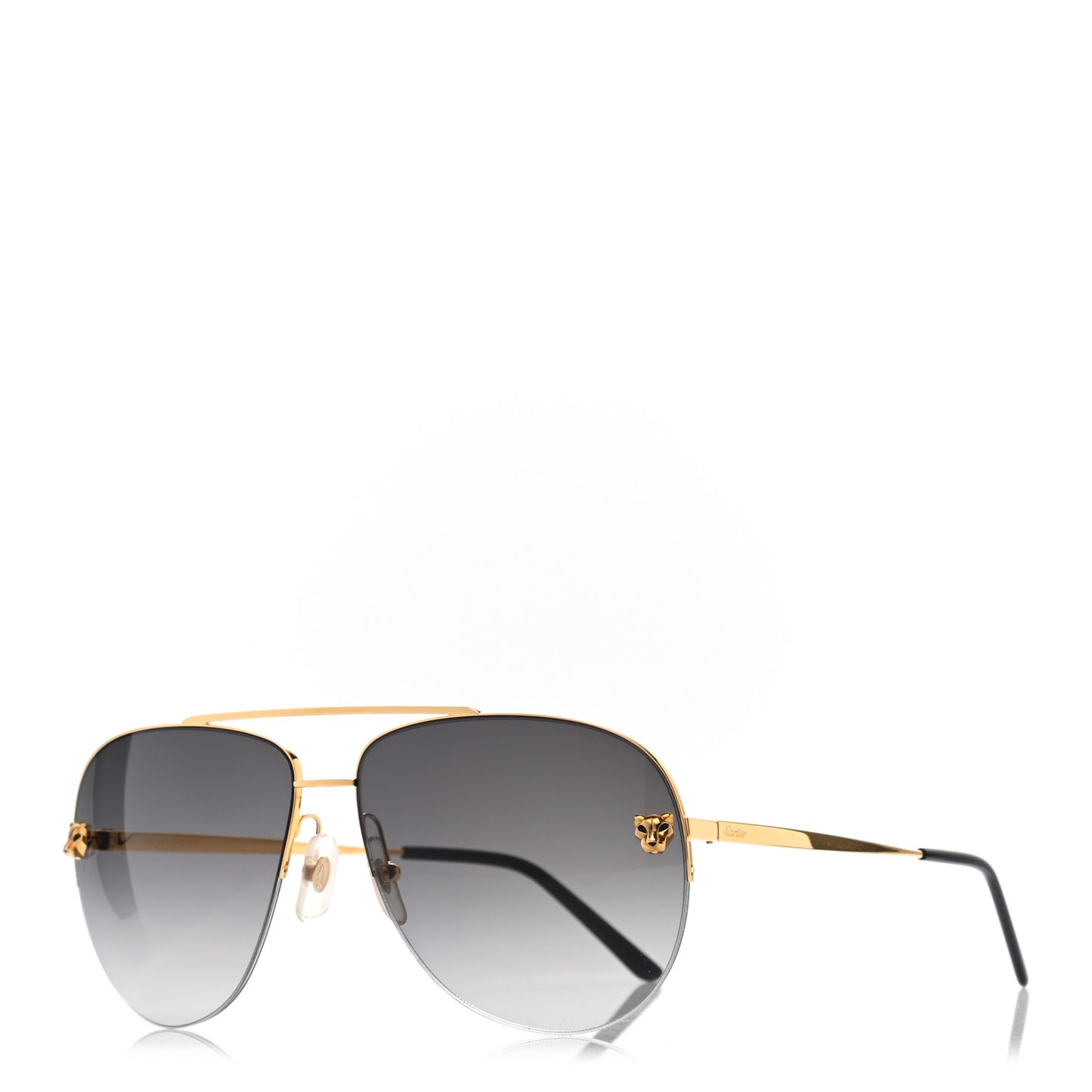 Panthere De Cartier Aviator Sunglasses Gold