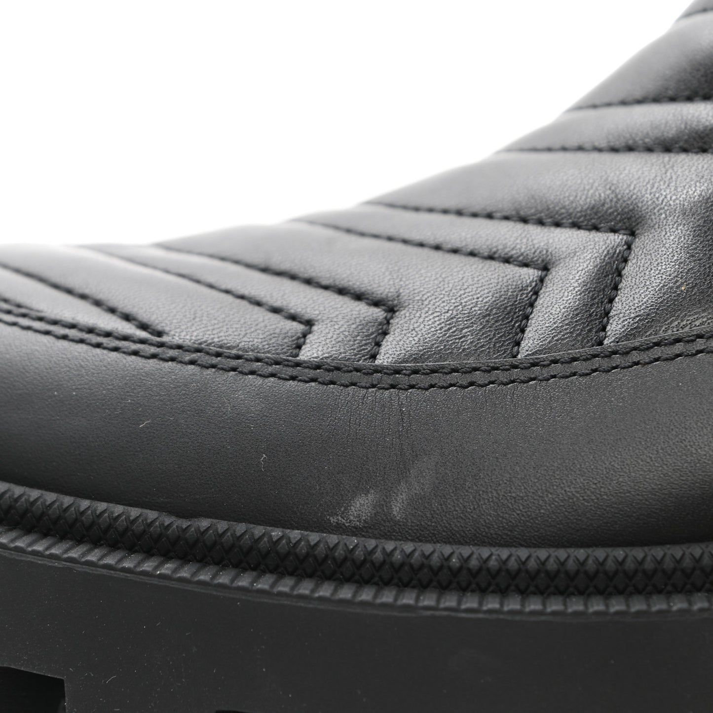 Calfskin Nappa Matelasse Frances Chelsea Boots 39 Black