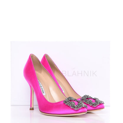 FASHIONPHILE MANOLOBLAHNIKSatinCrystalHangisiPumps36Pink 5 of 11