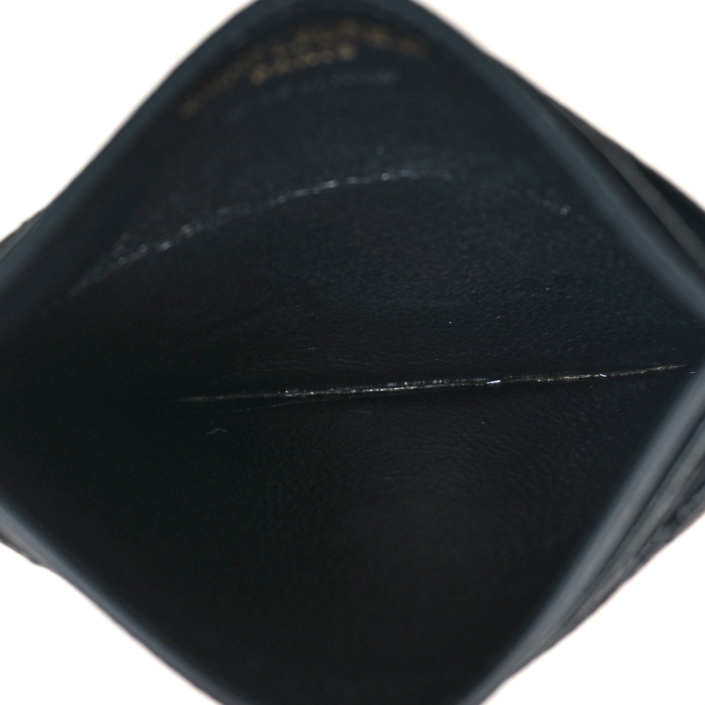 Grain De Poudre Matelasse Chevron Monogram Credit Card Case Algae