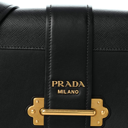 Prada City Calf Saffiano Large Cahier Bag Black 7 of 9