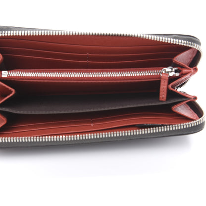 Fendi Vitello Elite Monster Eyes Studded Zip Around Wallet Carbone White Multicolor 4 of 9