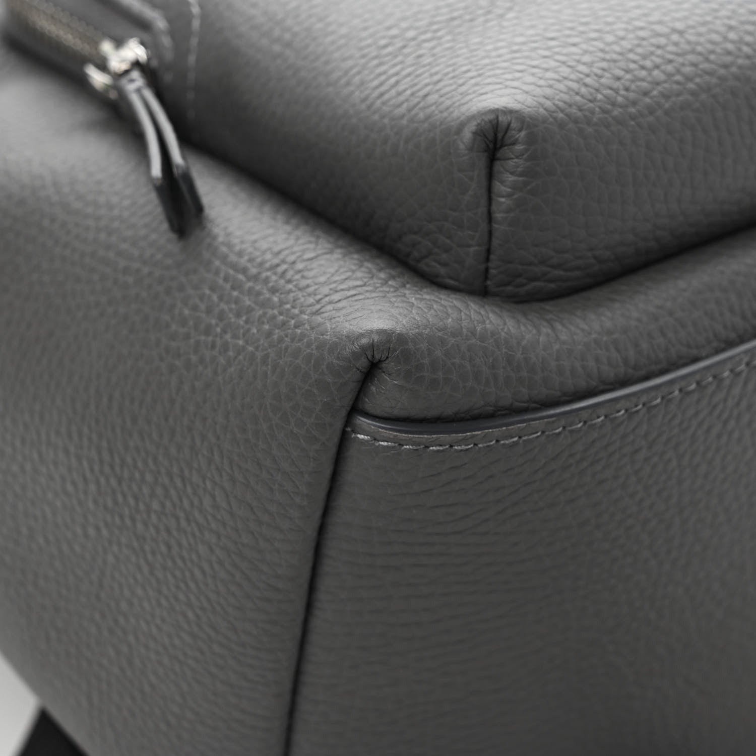Burberry Calfskin Logo Embossed Backpack Charcoal Grey 9 of 10
