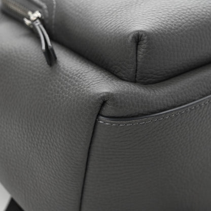 Burberry Calfskin Logo Embossed Backpack Charcoal Grey 9 of 10