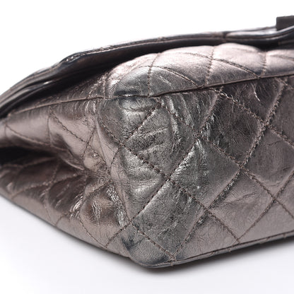 Chanel Metallic Aged Calfskin Quilted 2.55 Reissue 227 Flap Dark Silver 8 of 21