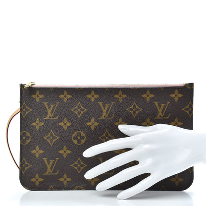 Louis Vuitton Monogram Neverfull MM GM Pochette Rose Ballerine 2 of 7
