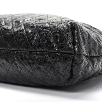 Chanel Distressed Glazed Caviar Quilted Large Elastic Tote Black 7 of 14