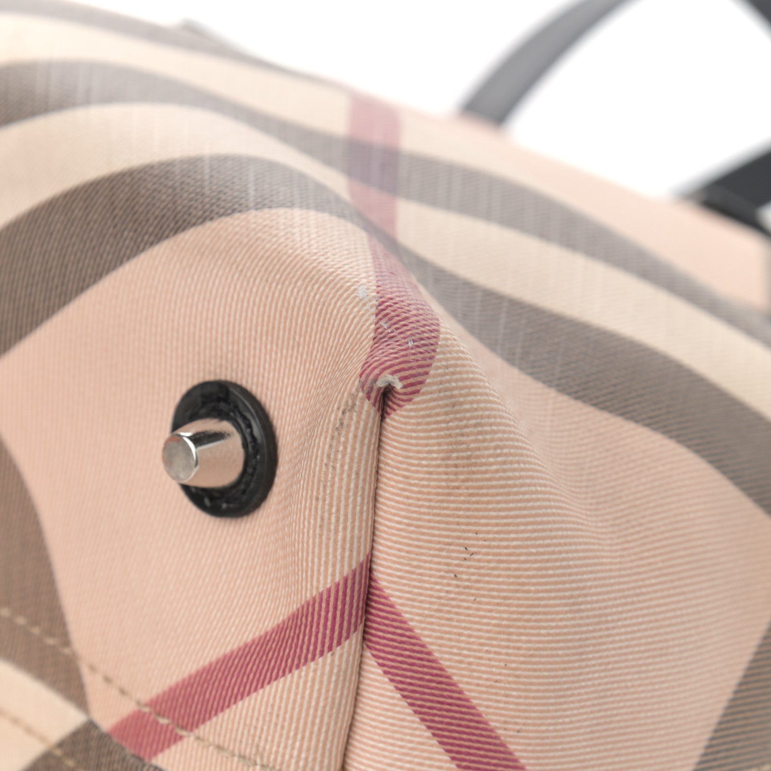 Burberry Patent Trim Nova Check Small Nickie Shopper Tote 10 of 22