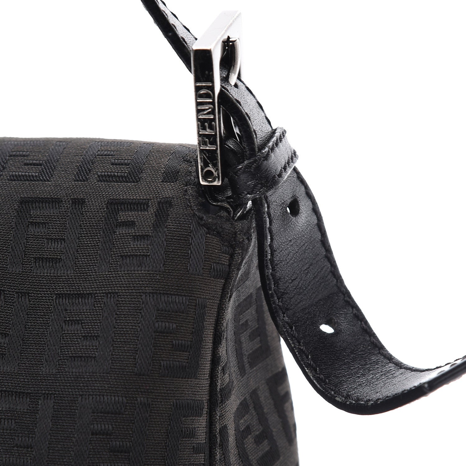 Fendi Zucchino Mama Baguette Black 16 of 17