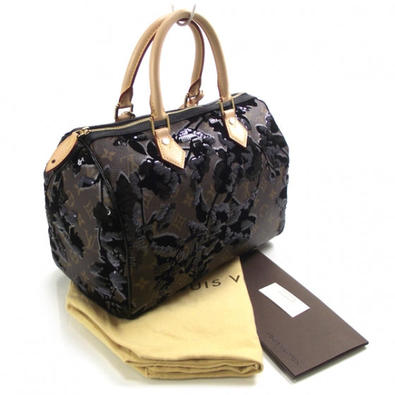 Monogram Fleur De Jais Sequins Speedy 30