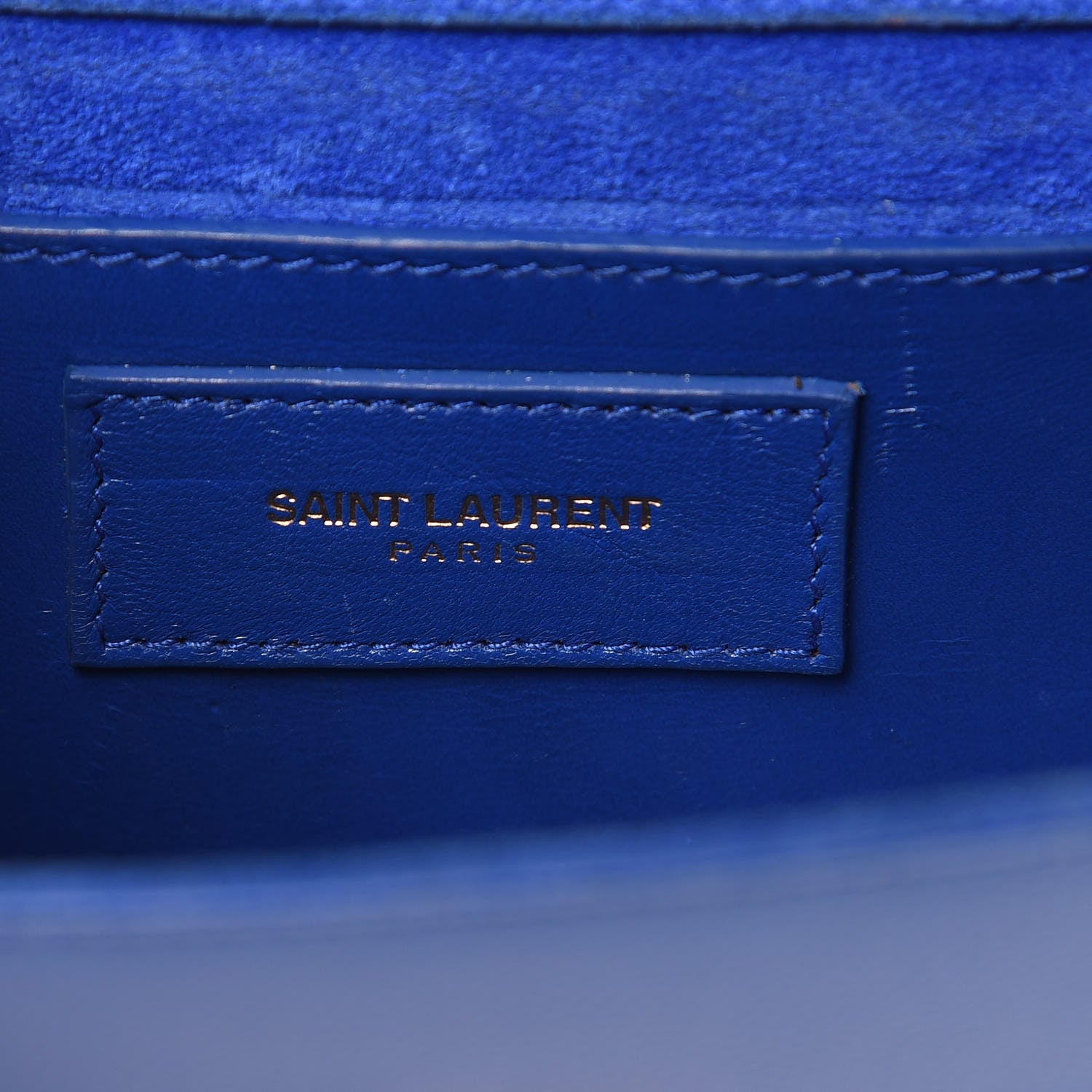 Saint Laurent Grain De Poudre Small Classic Monogram Kate Satchel Royal Blue 6 of 12