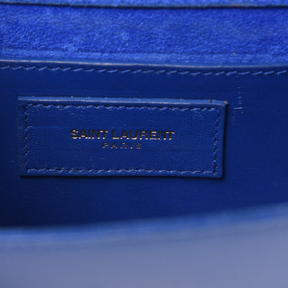 Saint Laurent Grain De Poudre Small Classic Monogram Kate Satchel Royal Blue 6 of 12