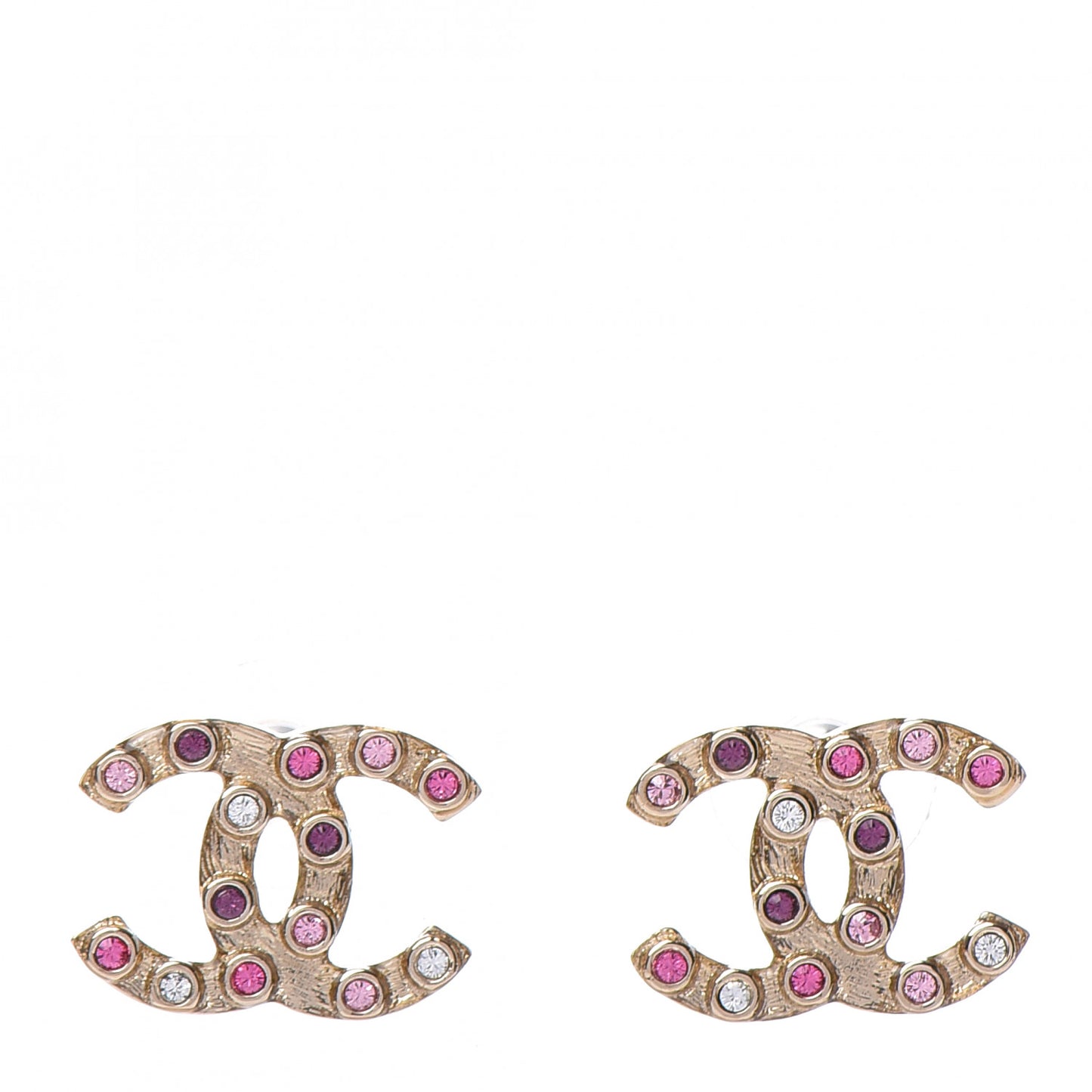 Crystal CC Earrings Gold Multicolor