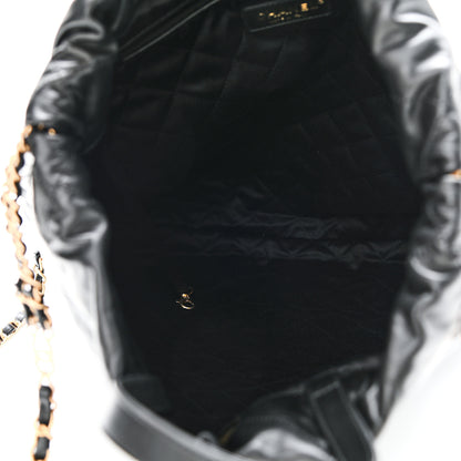 Chanel Shiny Calfskin Quilted Chanel 22 Backpack Black 5 of 10