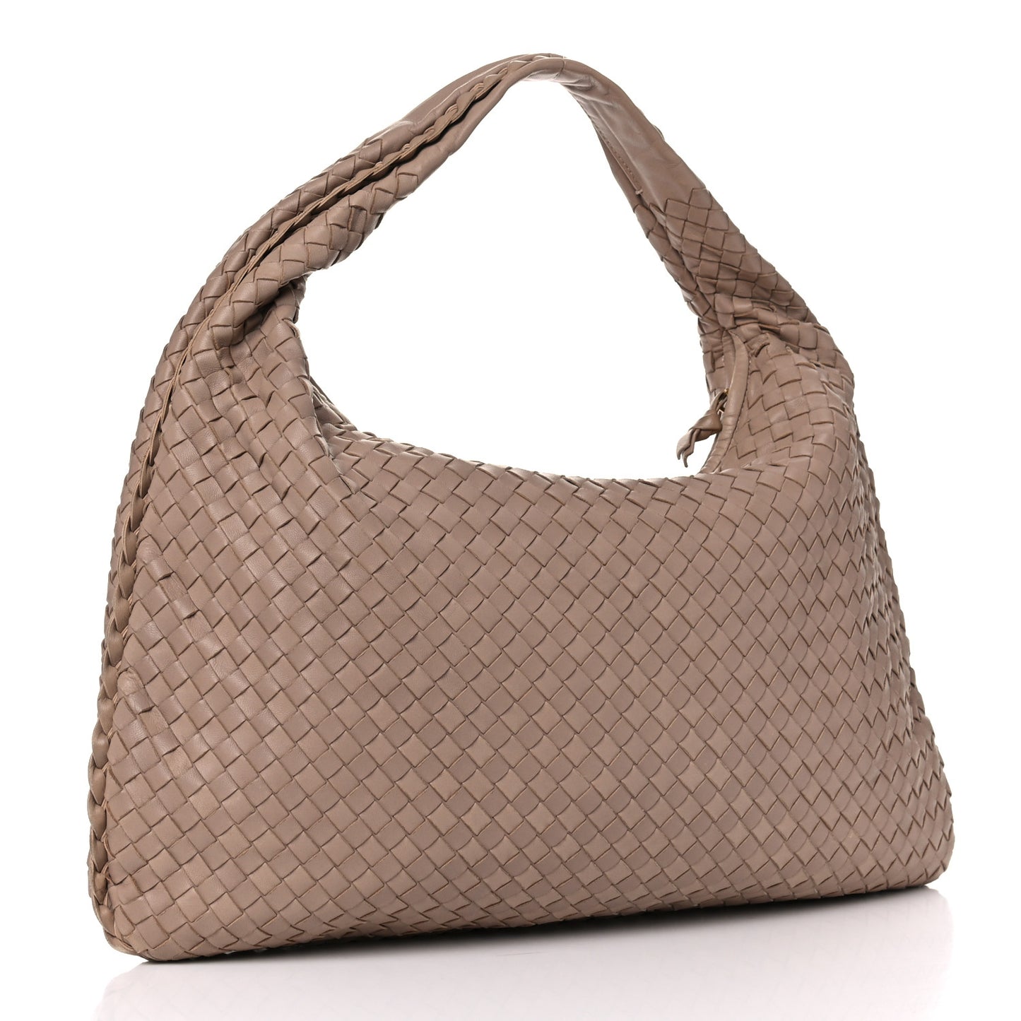 Nappa Intrecciato Large Veneta Hobo Camel