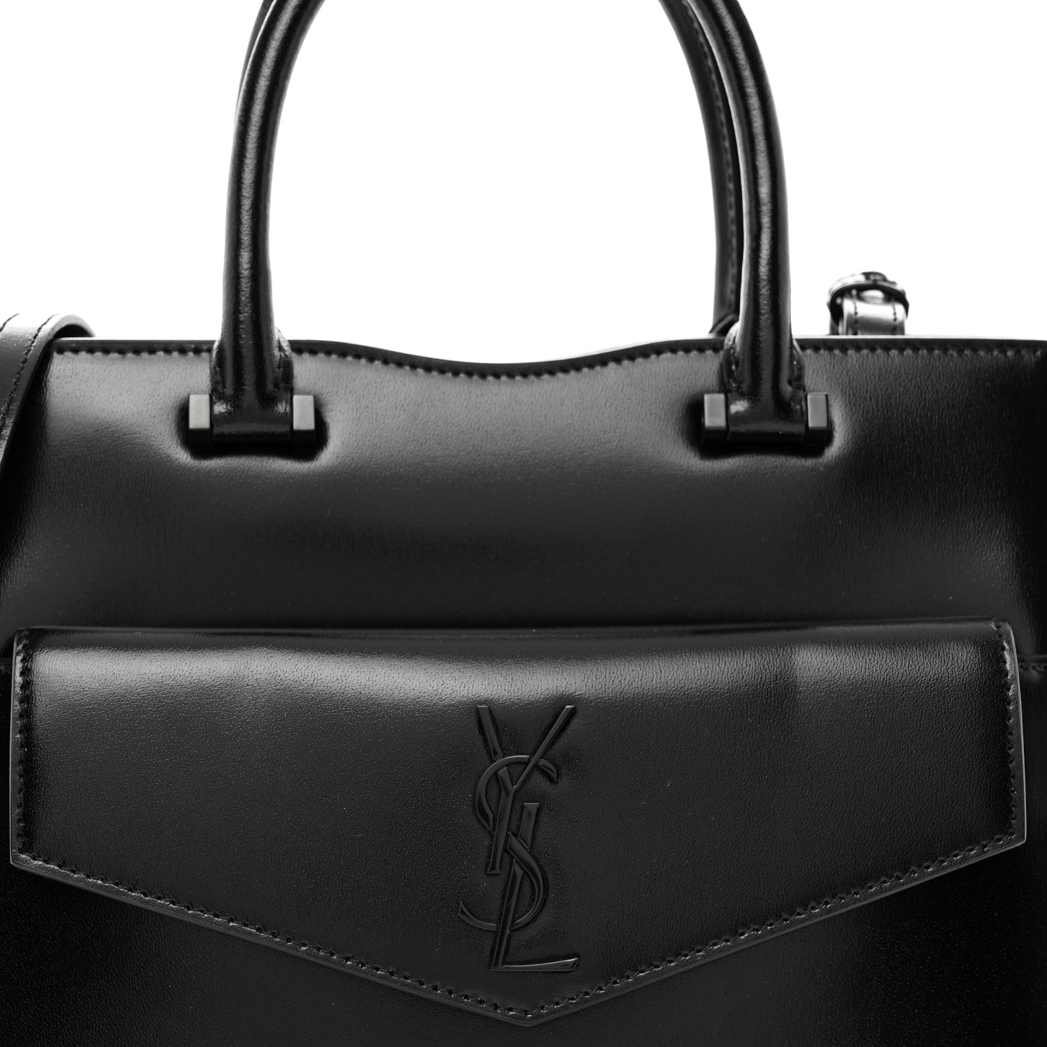 Saint Laurent Shiny Calfskin Small Uptown Tote Black 5 of 9