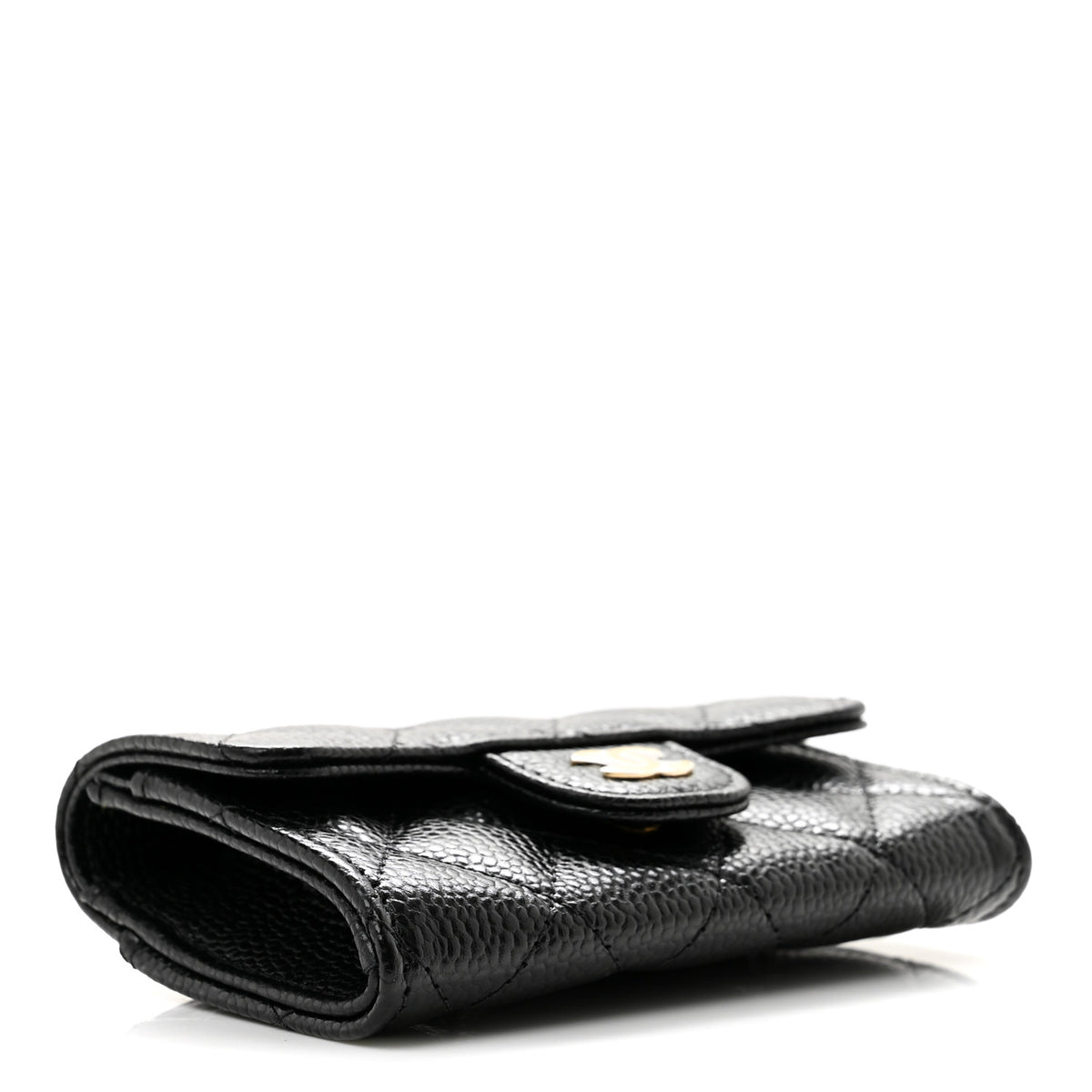 Chanel Caviar Quilted Flap Card Holder Wallet Black 4 of 9