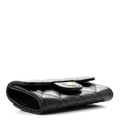 Chanel Caviar Quilted Flap Card Holder Wallet Black 4 of 9
