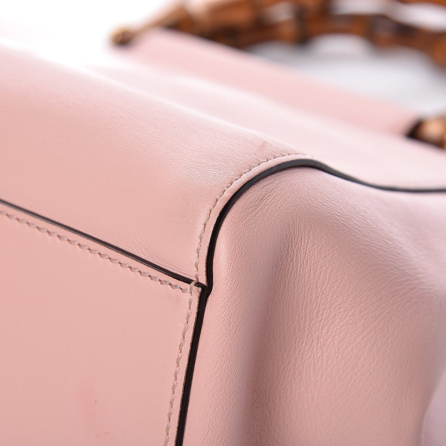 Nappa Bamboo Small Nymphaea Top Handle Bag Perfect Pink