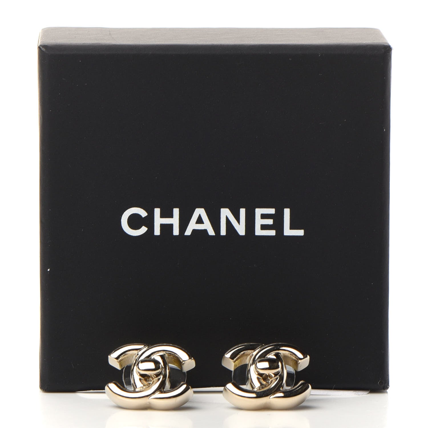 Chanel CC Turnlock Earrings Gold 5 of 5