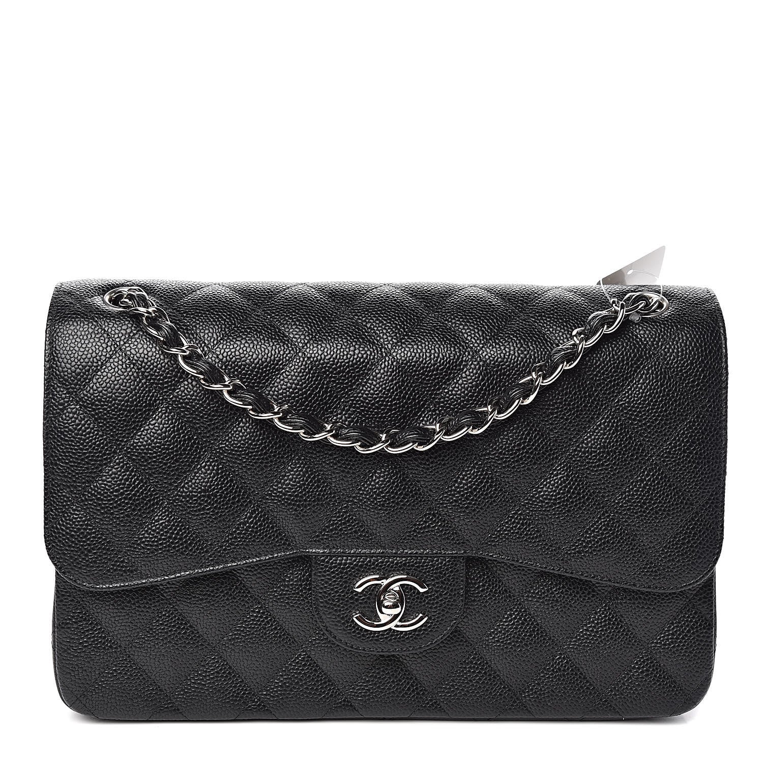Chanel Caviar Quilted Jumbo Double Flap Black 1 of 11