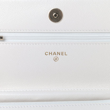 Chanel Caviar Quilted Wallet On Chain WOC White 6 of 12