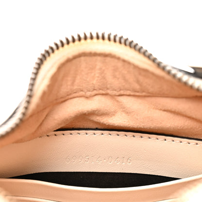 Gucci Calfskin Matelasse Chevron Mini GG Marmont Half Moon Hobo Mystic White 7 of 11