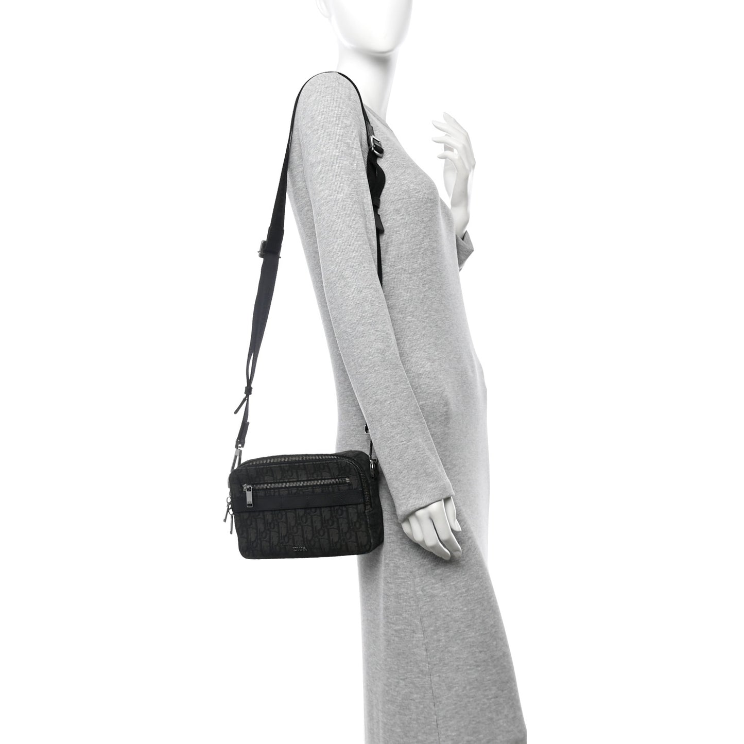 HOMME Oblique Safari Messenger Black