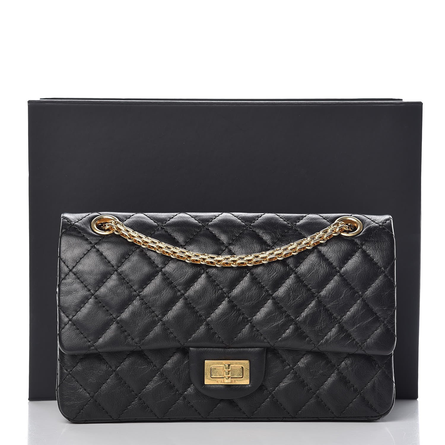 Chanel Aged Calfskin Quilted 2.55 Reissue 225 Flap Black 11 of 11