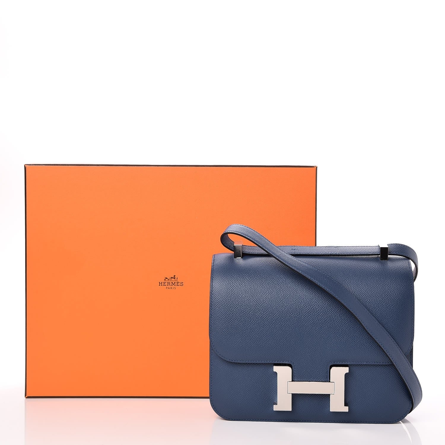 Hermes Epsom Constance 24 Bleu Agate Gris Mouette 23 of 23