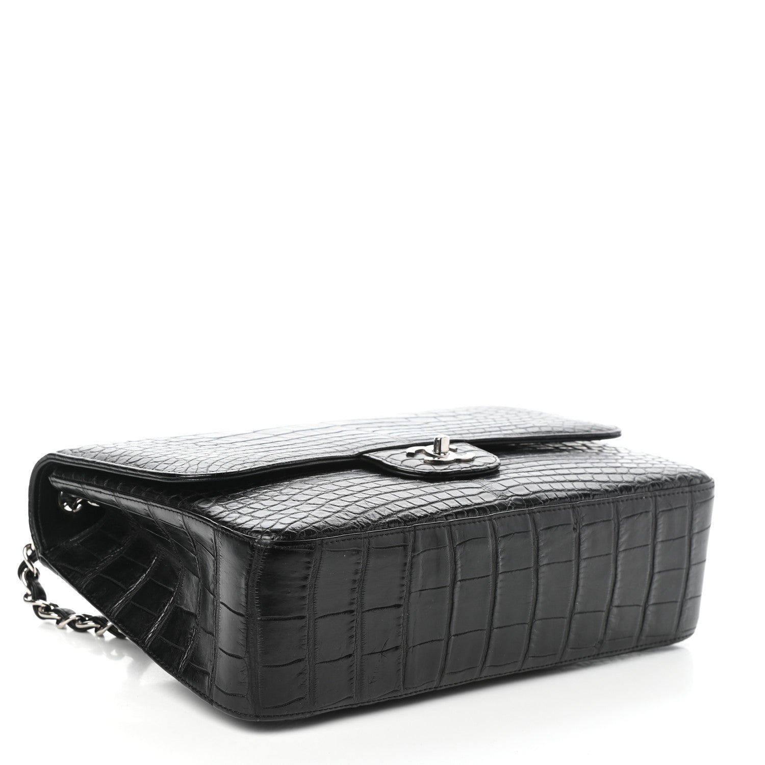 Chanel Alligator Jumbo Single Flap Black 4 of 10