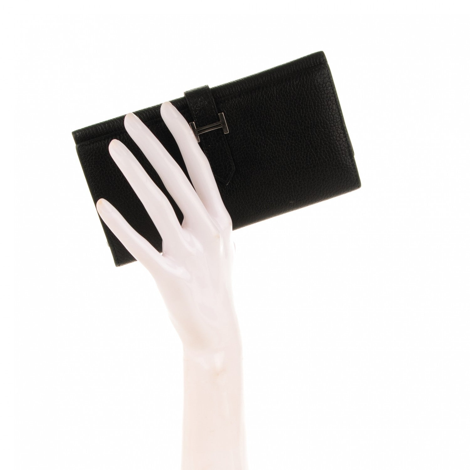 Hermes Chevre Mysore Bearn Tri-Fold Wallet Black 2 of 7