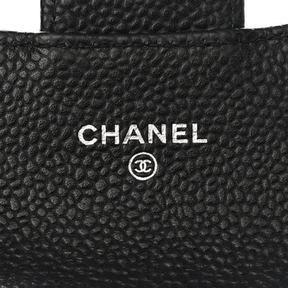 Chanel Caviar Quilted Flap Card Holder Wallet Black 6 of 9