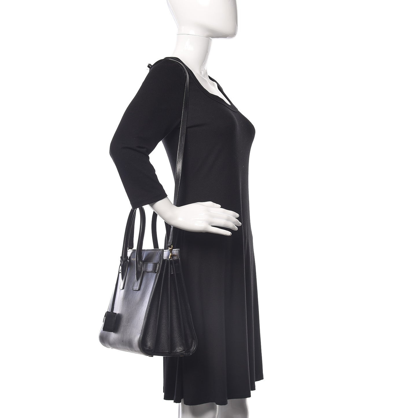 Calfskin Small Sac De Jour Black