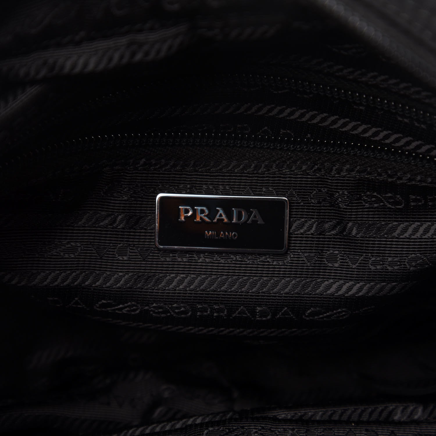Prada Tessuto Nylon Studded New Vela Shoulder Bag Black Astrale 6 of 10