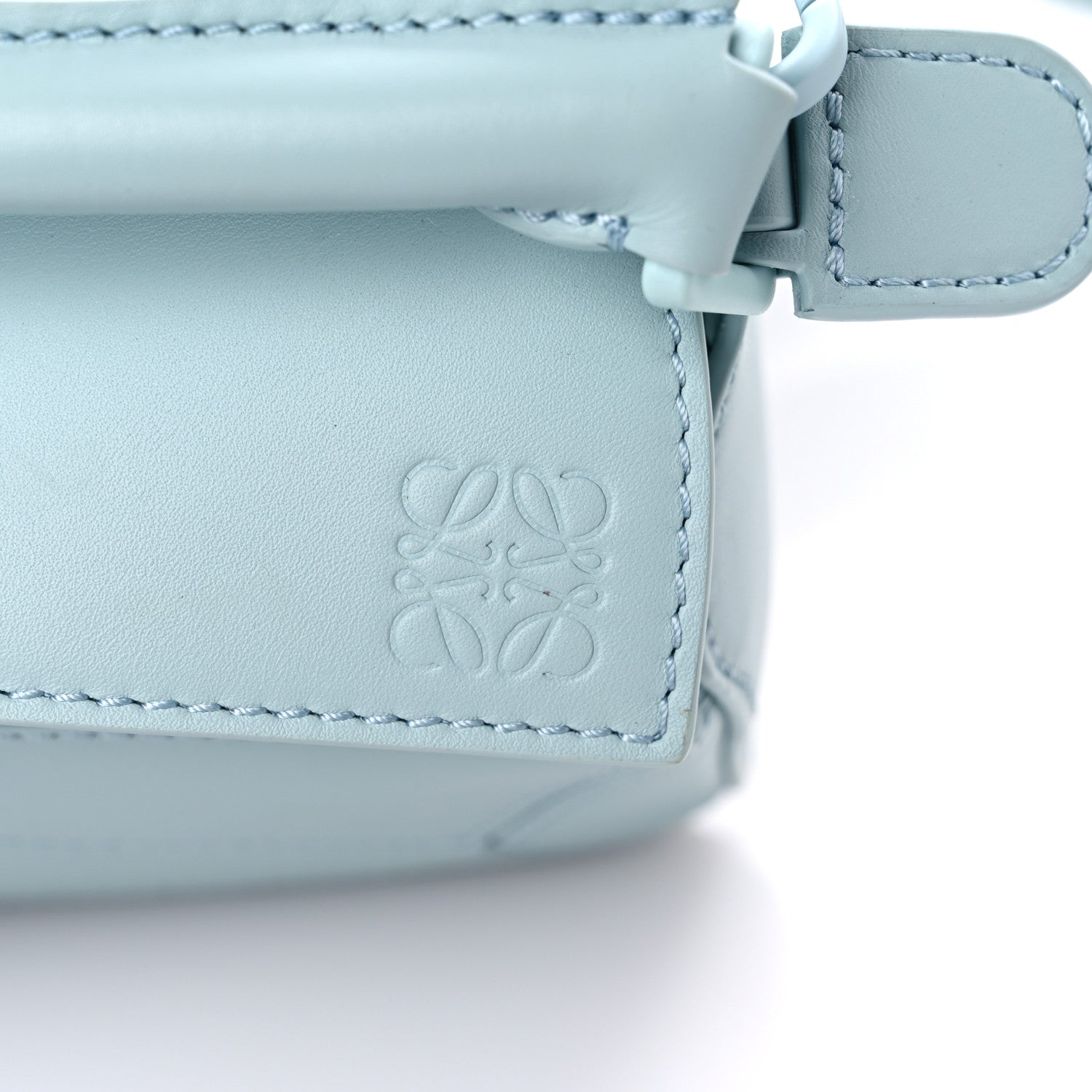 Loewe Satin Calfskin Mini Puzzle Bag Aquamarine 8 of 8