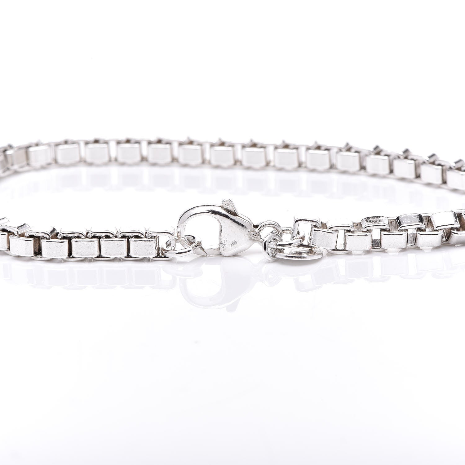 Tiffany Sterling Silver 4mm Venetian Link Bracelet 4 of 5